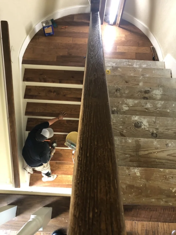 Custom stair installation